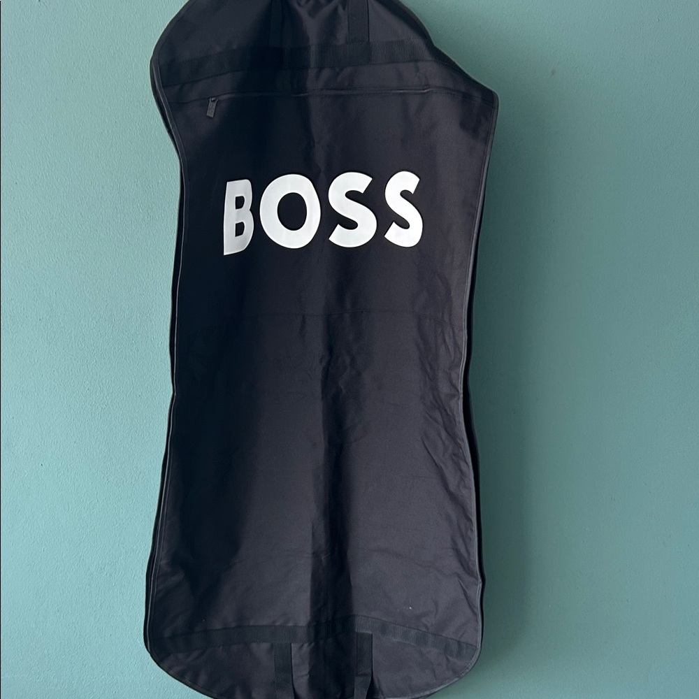 Boss Black Garment Bag with White Logo